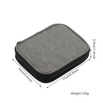 코바늘 파우치 수납 가방 핸드메이드 공구 스웨터 바늘 정리 문구뜨기 뜨개질 패키지 초보 배우기 세트 부자재 소품 키트 지갑 기초 재료 펀한몰, 그레이 수납 가방, 1개