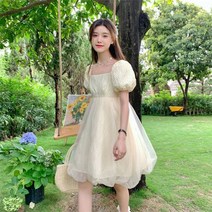 프랑스 달콤한 공주 드레스 여성 캐주얼 한국어 메쉬 파티 미니 여름 우아한 카와이 Y2k 2021 세련된