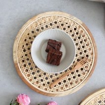 라탄 케인 트레이 원형 - 중 (약 25cm) 1p, 1개