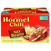 Hormel 콩 없는 칠리 캔 노 빈 칠리 통조림 (425g) x6캔 Chili No Beans, 1개