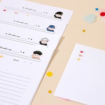 뽀짝한 군인 일러스트 곰신 연애 편지지 봉투 세트, 육군, 괜찮아요, 편지지 6장&봉투 2장 구매 할래요
