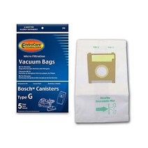 EnviroCare Bosch 타입 G 컴팩트 시리즈 및 포뮬러 캐니스터에 맞게 설계된 교체용 마이크로 필터 진공 청소기 더스트 백. 5팩