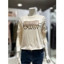 올리비아로렌 프린팅 긴팔 라운드 티셔츠 VVBALF8161