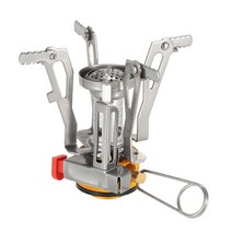 강력한스토브 Tomshooo 초경량 미니 포켓 야외 요리 가스 버너 접이식 캠핑 스토브 3000W 45g, 03 Type 2 Silver, 1개