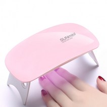 셀프 젤 네일 굽는 기계 큐어 링 아트 uv 램프 케어 LED 휴대용 USB 타입 건조기 경화기 미니, 화이트