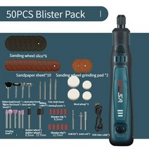 미니 그라인더 조각사 펜 5000-10000-15000r 무선 전기 그라인더 세트 조각 그라인딩 머신 폴리셔 전기 드릴 키트, 50pcs 블리스 터 팩