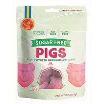 [피치파다] Candy People 돼지 마시멜로 사탕 4온스 과일맛 무설탕 및 말티톨 첨가 무지방 무글루텐 젤라틴 무첨가 쫄깃쫄깃 ampamp 맛있는 구미 맛을 선택하세요 과일