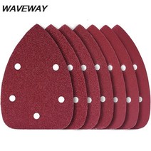 샌딩 원형 그라인더 사포 10pcs 자기 접착 삼각형 5 구멍 델타 sanderhook 루프 디스크 연마 도구 연마 그릿 40 2000, 800 그릿