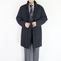 바쏘옴므 22FW 블랙 기본핏 프리미엄 구스다운 점퍼 정장 코트