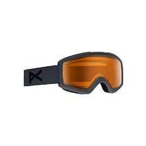 Anon 아논 스노우보드 스키 고글 남성용 헬릭스 2 고글 블랙 프레임 앰버 렌즈 W20, 스텔스 / 앰버