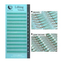 블레스 [다크브라운]리프팅볼륨래쉬 3D(W래쉬) 러시안볼륨래쉬 속눈썹연장재료 닭발래쉬 컬러속눈썹, 1개, [다크브라운]컬종류-C컬/컬굵기-0.07/컬길이-9mm