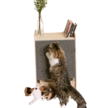 원목 나무 고양이 키우는 키우기 집쇼파 집소파 좋아하는것 캣타워 카페트 카펫 스크래쳐 스크래처 선반 2층집, 추가옵션-앞판 리필카펫(브라운)