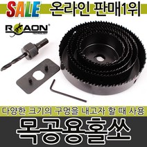 5P 고속도강 하이스 홀쏘 초경 홀커터 홀컷터 바이메탈, 옵션08 RAON 목공용홀쏘-8P세트