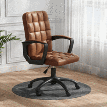 ZT 사무용 의자 게이밍 회전 의자 학생 컴퓨터 의자, 나일론 발, 검은 가죽 도르래