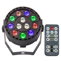 디제잉장비 오디오인터페이스 led 파 빛 12x3w uv 디스코 세척 평면 조명 led uplight 무대 조명 효과 빛 ultraviole, 원격 제어 RGBW, 오 플러그