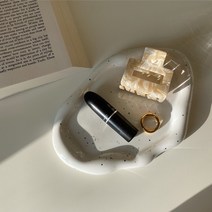 악세사리트레이 세라믹 석고 트레이 차키 열쇠보관함 인센스 모던미드센츄리 캔들받침 실버 반지트레이