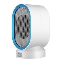 가정용 전기 온풍기 소형 히팅 서큘레이터 캠핑용 회사 사무실 테이블 위 책상 밑 화장실 미니 원룸 데트크히터 휴대용 홈 난방 팬 600W 저전력 난방 기계 저소음 따뜻한 146, 협력사, 파란색