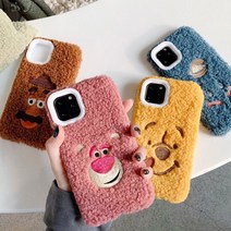 러브엘 아이폰 양털 캐릭터 케이스 7부터11pro입고, 핑크, 아이폰XR