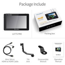 필월드 프리뷰모니터 LUT7S PRO 7 인치 2200nits 3D LUT 터치, 협력사, 표준 액세서리