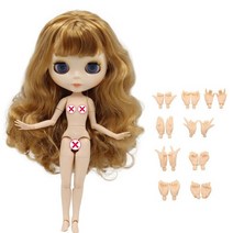 무속성 솜 아이돌인형 옷 장식 악세사리 소품 관절인형 ice dbs blyth 관절 바디 손으로 광택있는 얼굴 큰 가슴 다른 머리 색깔 흰색 피부 30cm 16 bjd 장난감, 인형 손잡이