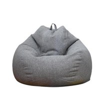 Lazy Sofa Cover Bean Bag Lounger Chair Seat 거실 가구 필러 없음 Beanbag Bed Pouf Puff Couch Tatami, grey+한 좌석