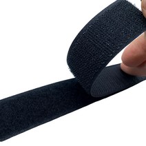 벨크로테이프 재봉용 및 접착식 폭넓이 2cm~15cm, 뒷면재봉용(뒷면매끈)블랙, 2cm 거친면 1M단위
