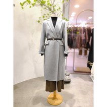 코인코즈 카라 벨트 모직 코트