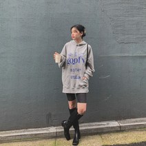 oshu / 여성 데일리 심플한 이지웨어 오버핏 나염 후드티