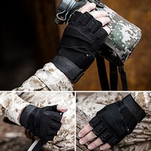 [사은품증정] 랄라닷 아웃도어 전술장갑 등산 낚시 자전거 피트니스 헬스 장갑, 블랙