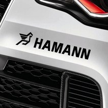 하만 HAMANN 로고 스티커 동호회 모임 깔끔한 튜닝, 오렌지, 1개