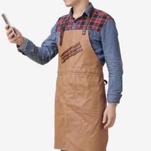 공방 작업 목공 바리스타 주방 캔버스 미술 앞치마, 카키, 본상품선택