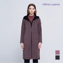 [올리비아로렌_20] [올리비아로렌] 후디형 핸드메이드 체크코트_VOCEAVWA322