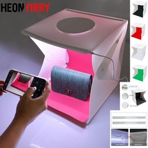 포토박스 대형 촬영박스 미니스튜디오 Led 2 접는 라이트 3030 휴대용 사진 사진 softbox dslr 카메라에 대 한 조정 가능한 밝기 라이트, 없음