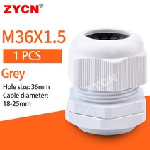 견고한 1PC 나일론 방수 커넥터 M12x1.5 M18/M20 항목 고정 와이어 IP68 플라스틱 흰색 검정색 대형 다중, 한개옵션1, 10 M36x1.5 White 1PC