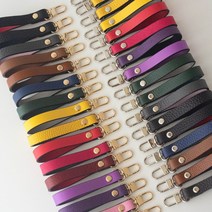 퀼팅맘 핸드폰 키링 미니 천연 가죽 가방 부자재 핸드백 클러치백 파우치 스트랩 끈 (오링 개고리), [L개고리/실버] 카멜브라운