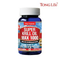 Canada 캐나다정품 통라이프 슈퍼 크릴오일 맥스1000(남극크릴100%)-1000mgx30캡슐-1병, 1병