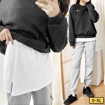 여성 1+1 event! 레이어드필수템! 페이크 레이어드 밴드 스커트 치마 빅사이즈까지