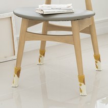 포그망 애니멀 의자발커버16P+4P 식탁의자 다리 커버 긁힘 소음 방지, 노랑얼룩이 - 의자발 커버 16P+4P