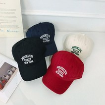 남녀 공용 전면 영문 레터링 기본 볼캡 야구 모자