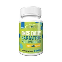 Bariatric Choice Once Daily Bariatric Multivitamin Capsule with 45 mg of Iron (90ct), 1개(90개들이 팩)