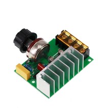 ac모터속도조절기 4000W 0-220V AC SCR 전기 전압 레귤레이터 모터 속도 컨트롤러 조광기 온도 보험으로 디, 한개옵션0