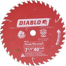 Diablo by Freud D0740A-10 7-1/4" 40T ATB 5/8" Arbor Finishing Saw Blade (10 per pack), 한개옵션0