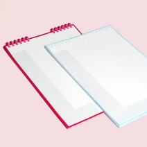 이글바인더 B5 노트패드 떡제본 6공 루즈링제본 노트필기 암기 무지 코넬 도트 2단 3단, 2단 로즈핑크