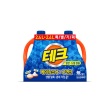 테크 액체세제 베이킹+구연산 일반/드럼 겸용 2.4L X 2, 4개