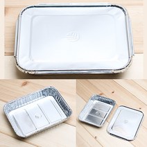 은박도시락 5P 알루미늄용기 일회용도시락용기 알미늄용기 은박지그릇