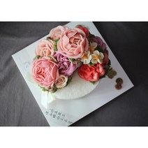 [대전앙금플라워]꽃담케이크 대전앙금플라워떡케이크 - 4호 리스형 (생신떡케이크 생일케이크 환갑케이크 칠순케이크 팔순케이크 결혼기념일케이크 프로포즈케이크), 초코