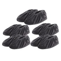 재사용 가능한 신발 커버 미끄럼 방지 부츠 커버 탄성 overshoes 빨 수있는 바닥 카펫 청소 야외 신발 보호대 유지, 31cm, 플란넬, 회색