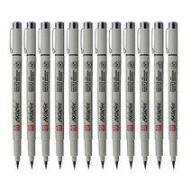 SAKURA 피그마 브러쉬 붓펜, 블루, 12개입