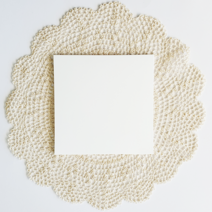 아이팩 미니케익받침 대-화이트사각, 10개