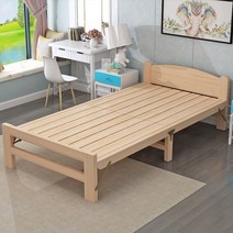 접이식 침대 1인용 사무실 간이 원목 조립식 평상 프레임 대나무 공간활용, B타입 세로 1.9m 가로 80cm